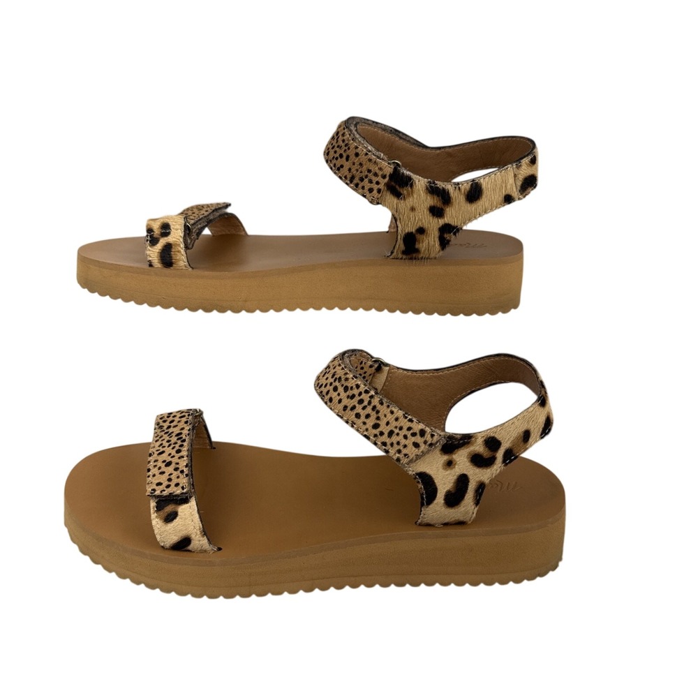 Madewell Womens Maggie Sandal Spot Mix Animal Print Calf Hair Size 9.5